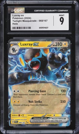 2024 Pokemon Scarlet & Violet Twilight Masquerade Holo Luxray ex #68 CGC 9 MINT