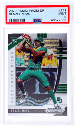 2020 Panini Prizm Draft Picks Denzel Mims #147 PSA 9