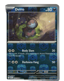 2025 Deino  (Master Ball) #065 White Flare