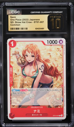 2022 One Piece Japanese Starter Deck Straw Hat Crew Nami #ST01-007 CGC 10 PRISTINE