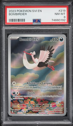 2023 Pokemon Scarlet & Violet IR Bombirdier #219 PSA 8 NM-MT