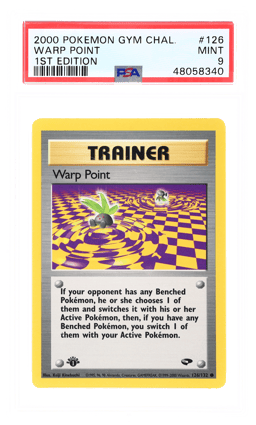 2000 Pokemon Gym Challenge 1st Edition Warp Point #126 PSA 9