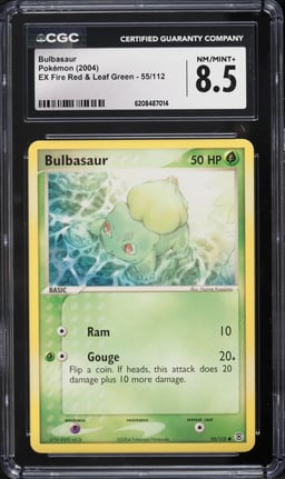 2004 Pokemon Ex Fire Red & Leaf Green Bulbasaur #55 CGC 8.5 NM-MT+