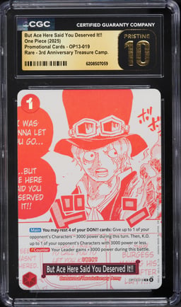 2025 One Piece 3rd Anniv. Treasure Manga Alt Art But Ace Here Said You Deserved It!! CGC 10