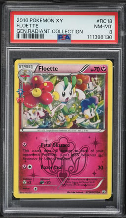 2016 Pokemon XY Generations Radiant Collection Holo Floette #RC18 PSA 8 NM-MT