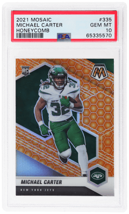 2021 Panini Mosaic Honeycomb Michael Carter #335 PSA 10