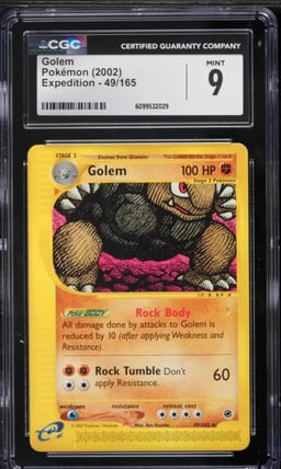 2002 Pokemon Expedition Golem #49 CGC 9 MINT