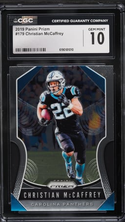 2019 Panini Prizm Christian McCaffrey #179 CGC 10 GEM MINT