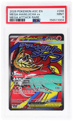 2026 Pokemon Mega Evolution Ascended Heroes Mega Attack Rare Mega Hawlucha Ex #268 PSA 9