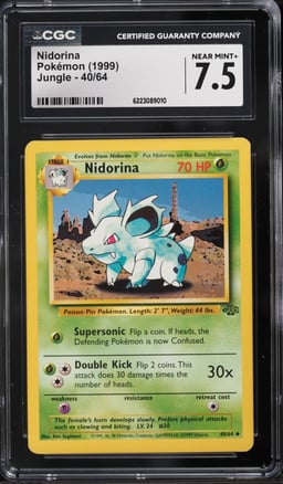 1999 Pokemon Jungle Nidorina #40 CGC 7.5 NRMT+