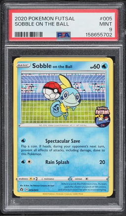 2020 Pokemon Sword & Shield Futsal Sobble On The Ball #5 PSA 9 MINT