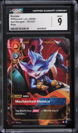 2026 Riftbound League Of Legends LoL Spiritforged Rumble #181 CGC 9 MINT
