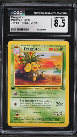 1999 Pokemon Jungle 1st Edition Exeggutor #35 CGC 8.5 NM-MT+