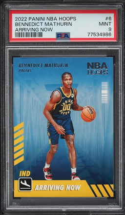 2022 Hoops Arriving Now Bennedict Mathurin ROOKIE #6 PSA 9 MINT