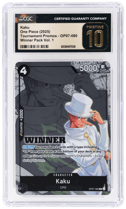 2025 One Piece Tournament Promo Winner Pack Volume 1 Kaku #OP07080 CGC PRI