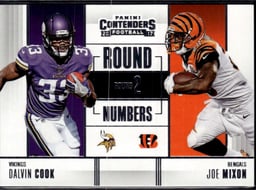 2017 Dalvin Cook / Joe Mixon #RN-7 Contenders Round Numbers