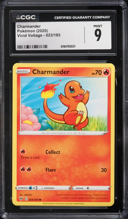 2020 Pokemon Sword & Shield Vivid Voltage Charmander #23 CGC 9 MINT