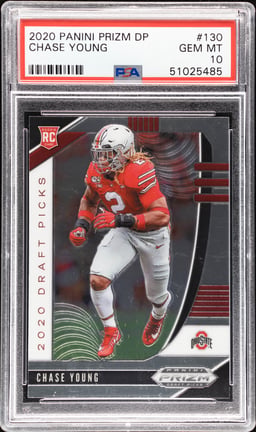 2020 Panini Prizm Draft Picks Chase Young #130 PSA 10