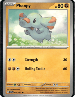 2024 Phanpy #48 Paldean Fates