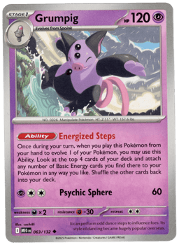 2025 Grumpig #63 Mega Evolution