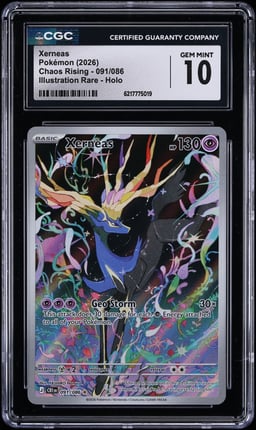 2026 Pokemon Mega Evolution Chaos Rising IR Xerneas #91 CGC 10 GEM MINT