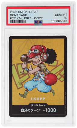 2026 One Piece Japanese Usopp Premium Card Collection Kumamoto Prefecture Special Don Card PSA 10