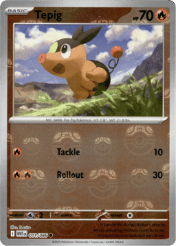 2025 Tepig  (Master Ball) #011 White Flare