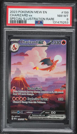 2023 Pokemon Scarlet & Violet 151 SIR Charizard EX #199 PSA 8 NM-MT