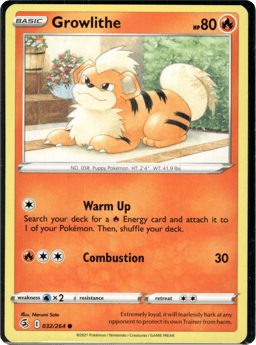 2021 Growlithe #32 Fusion Strike