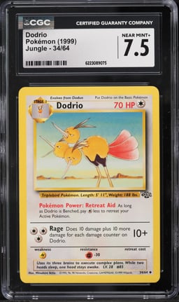 1999 Pokemon Jungle Dodrio #34 CGC 7.5 NRMT+