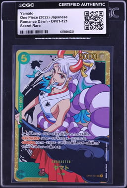 2022 One Piece Japanese Romance Dawn SEC Yamato #OP01-121 CGC AUTH