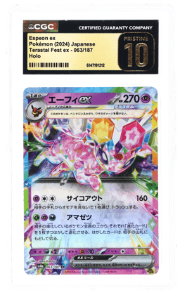 2024 Pokemon Scarlet and Violet High Class Expansion Terastal Festival Ex Japanese Espeon Ex #063 CGC PRI