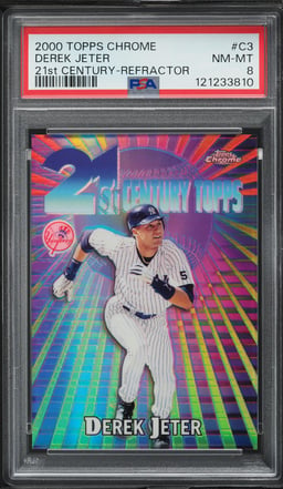 2000 Topps Chrome 21st Century Refractor Derek Jeter #C3 PSA 8 NM-MT