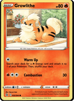 2021 Growlithe #32 Fusion Strike