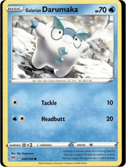 2020 Galarian Darumaka #43 Darkness Ablaze
