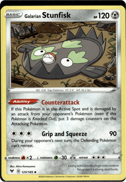 2020 Galarian Stunfisk #125 Vivid Voltage