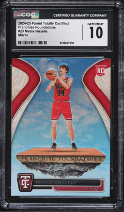 2024 Totally Certified Franchise Foundations Mirror Matas Buzelis ROOKIE #23 CGC 10 GEM MINT