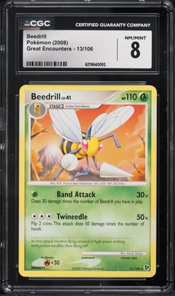 2008 Pokemon Great Encounters Beedrill #13 CGC 8 NM-MT