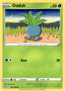 2022 Oddish #1 Lost Origin