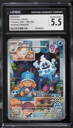 2025 Pokemon Scarlet & Violet Paradox Rift Holiday Calendar IR Vanillish #190 CGC 5.5 EX+