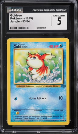 1999 Pokemon Jungle Goldeen #53 CGC 5 EX