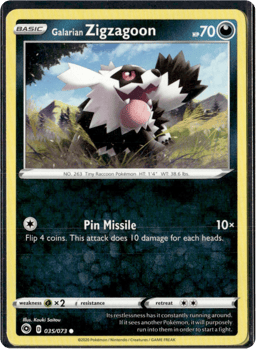 2020 Galarian Zigzagoon #35 Champion's Path