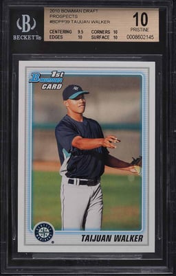 2010 Bowman Draft Taijuan Walker PROPECT #BDPP39 BGS 10 PRISTINE