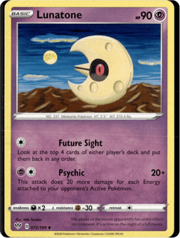 2020 Lunatone #72 Darkness Ablaze