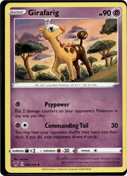 2020 Girafarig #65 Vivid Voltage