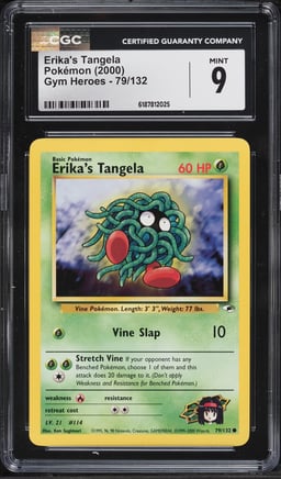 2000 Pokemon Gym Heroes Erika's Tangela #79 CGC 9 MINT