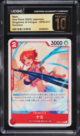 2023 One Piece Japanese Kingdoms Of Intrigue Nami #OP04-011 CGC 10 PRISTINE