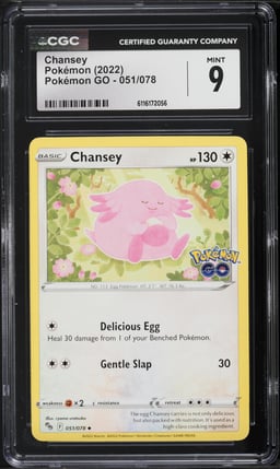 2022 Pokemon Sword & Shield GO Chansey #051 CGC 9 MINT