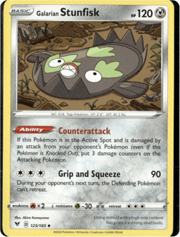 2020 Galarian Stunfisk #125 Vivid Voltage