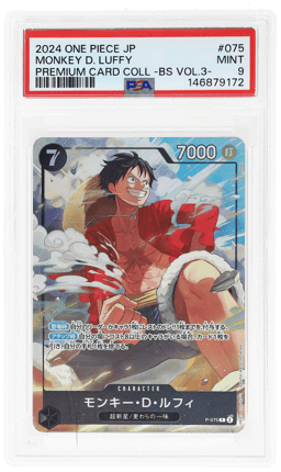2024 One Piece Card Game Promos Japanese Volume 3 Monkey D. Luffy #P075 PSA 9